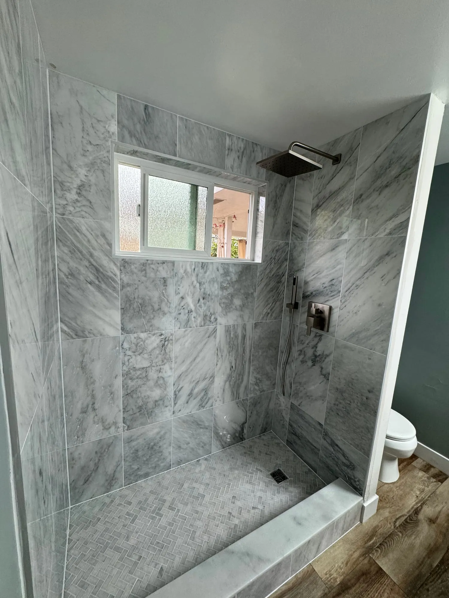 Marble Walk-In Shower by PrimeSpec Construction — photo 2 of 4