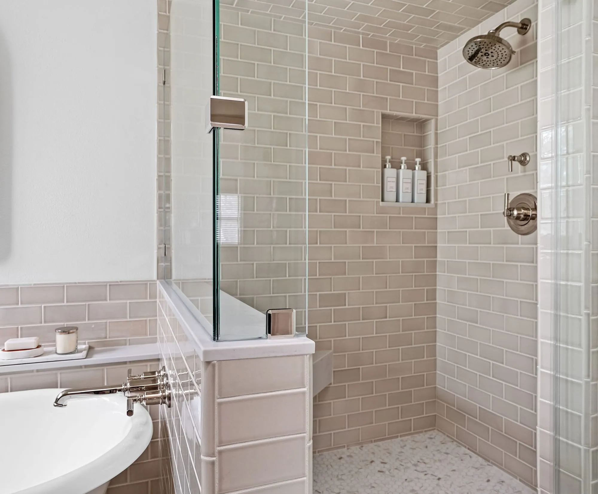 Spa-style walk-in shower