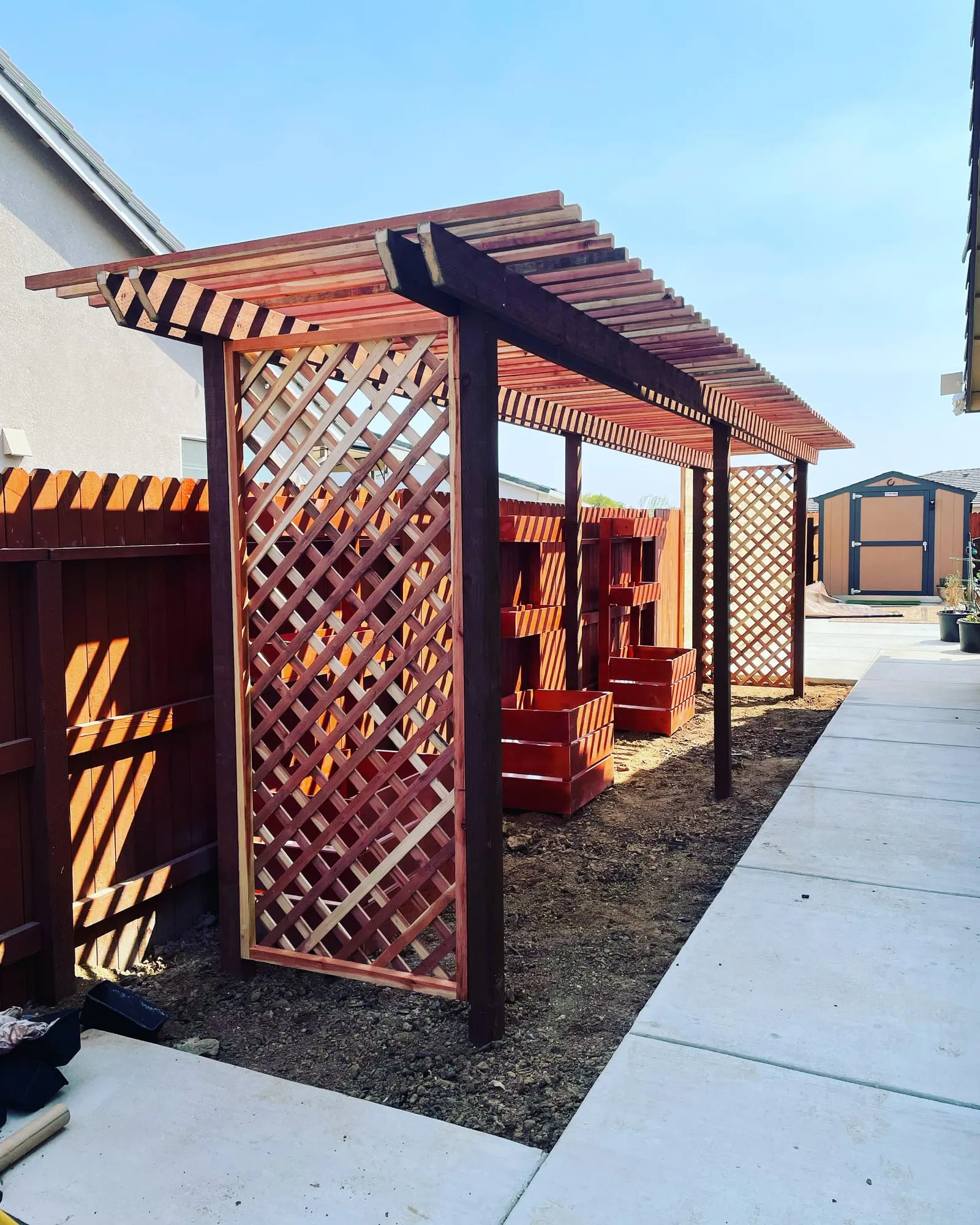 Redwood Pergola Rebuild by PrimeSpec Construction — photo 2 of 2