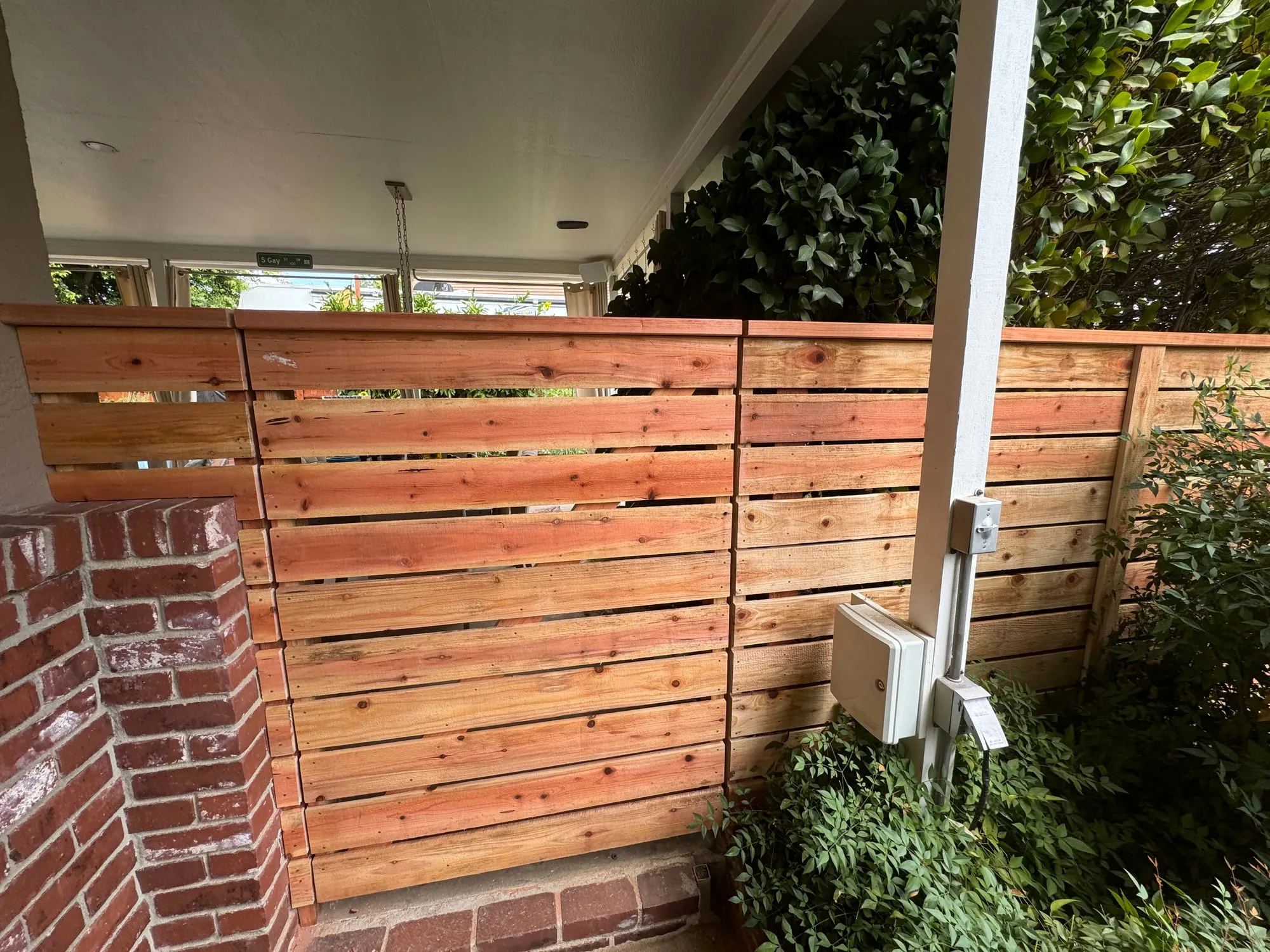 Horizontal Redwood Fence by PrimeSpec Construction — photo 2 of 3