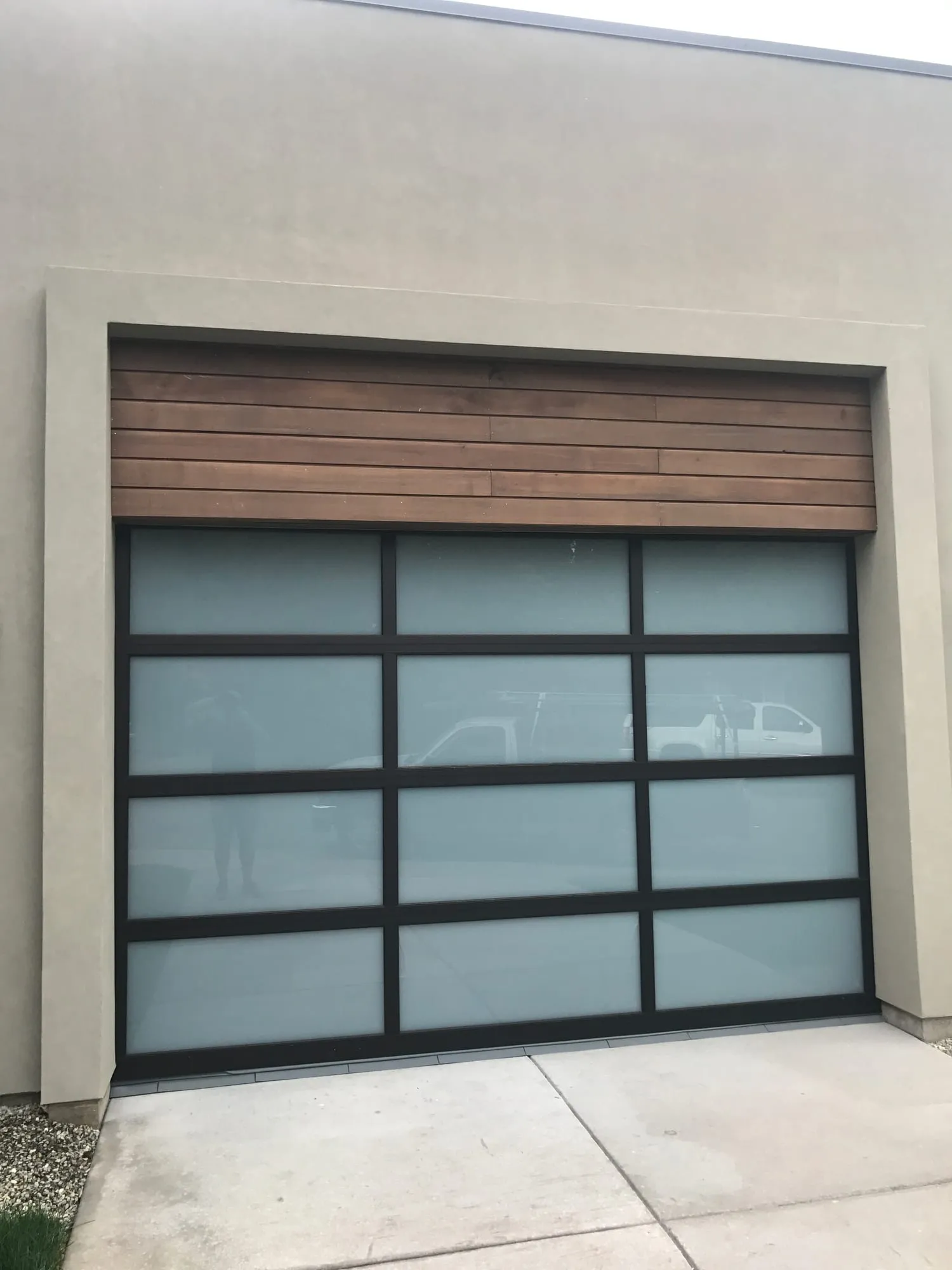 Modern Cedar & Stucco Exterior by PrimeSpec Construction — photo 7 of 8