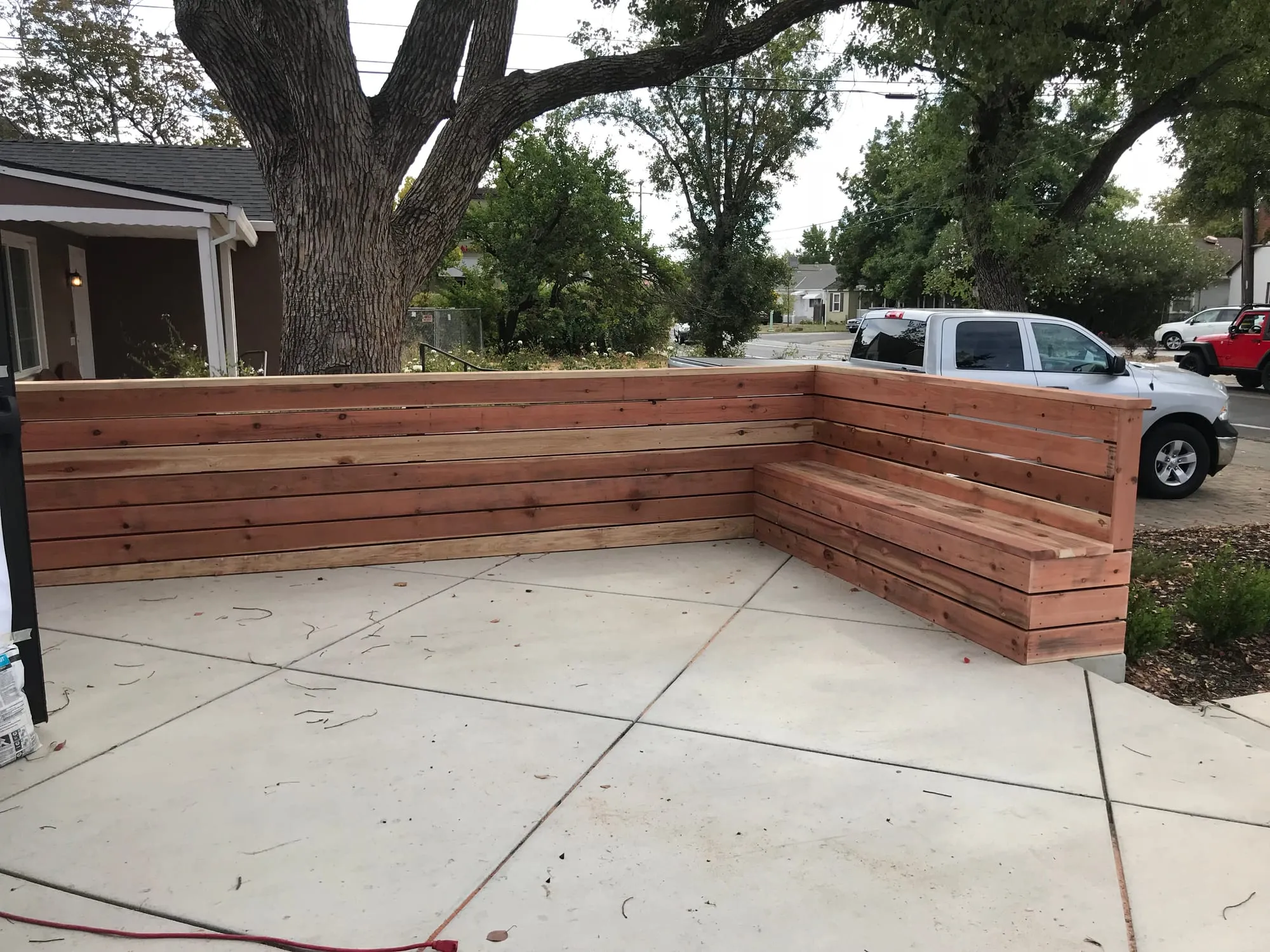 Built-In Outdoor Bench by PrimeSpec Construction — photo 1 of 3