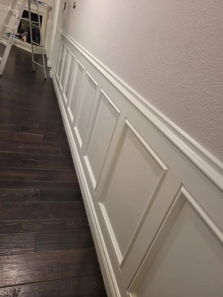 Wainscoted Staircase & Landing by PrimeSpec Construction — photo 5 of 10