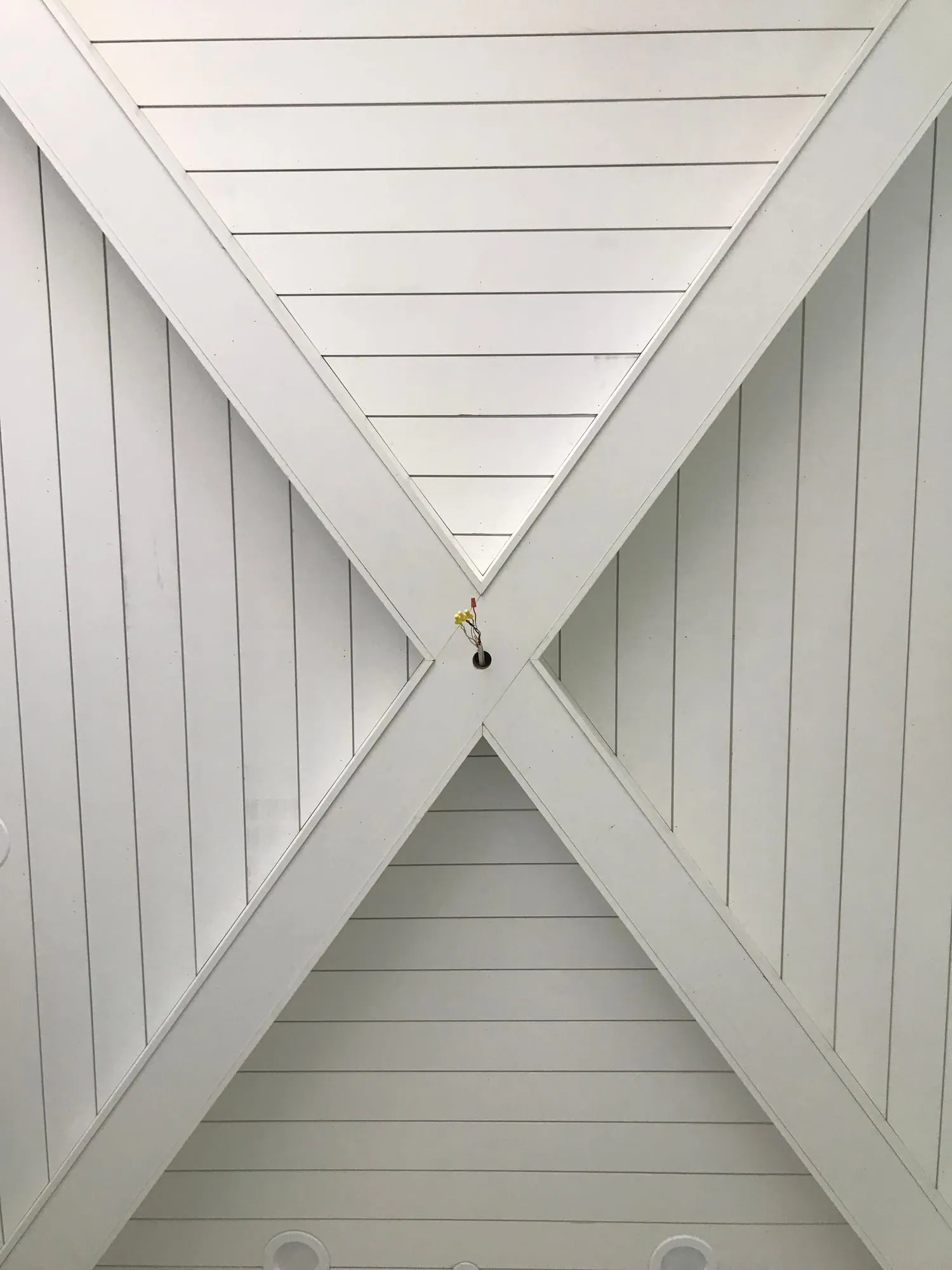 Shiplap Ceiling with X-Beams by PrimeSpec Construction — photo 1 of 2