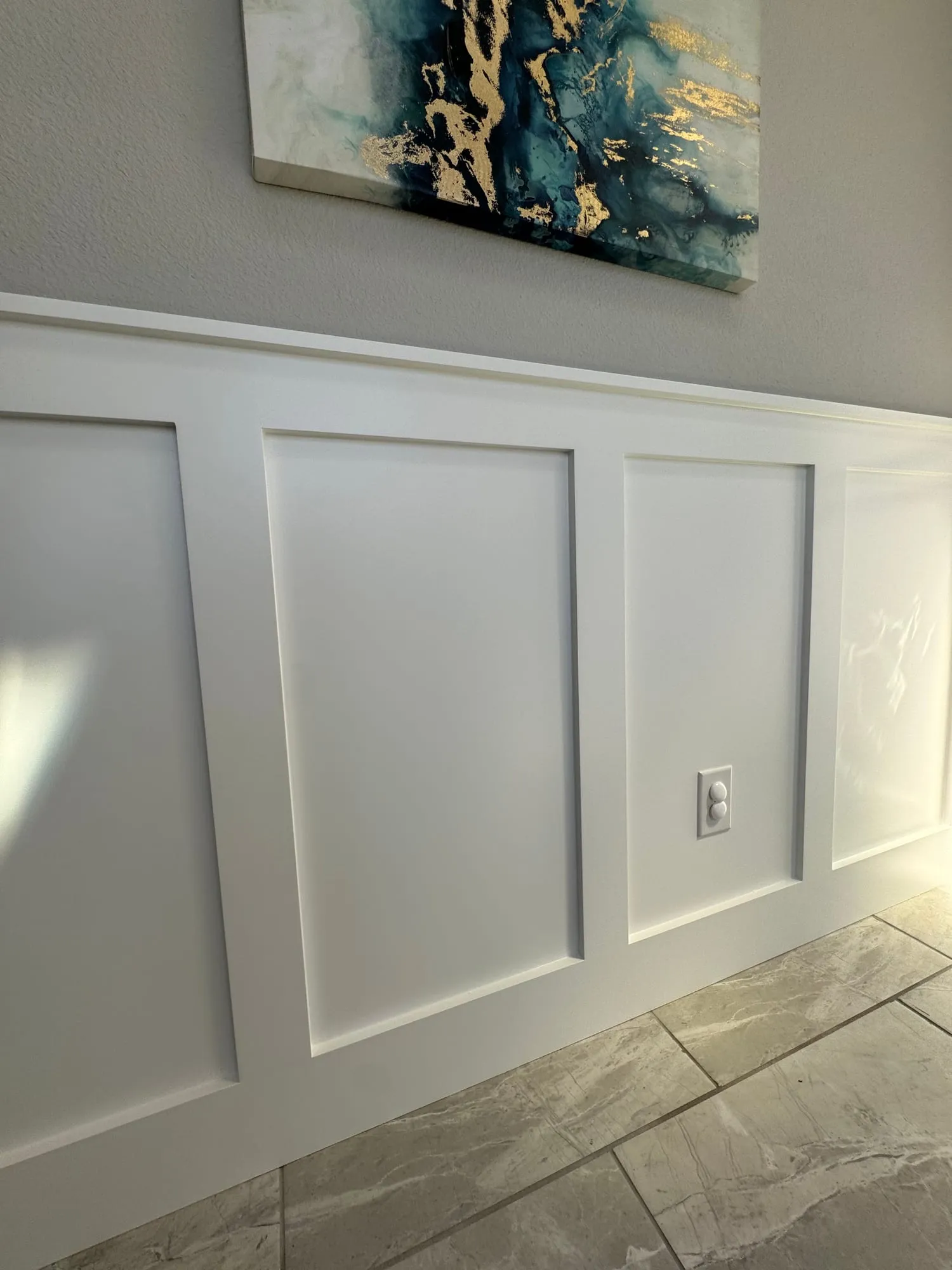 Board & Batten Entry with Beamed Ceiling by PrimeSpec Construction — photo 1 of 5