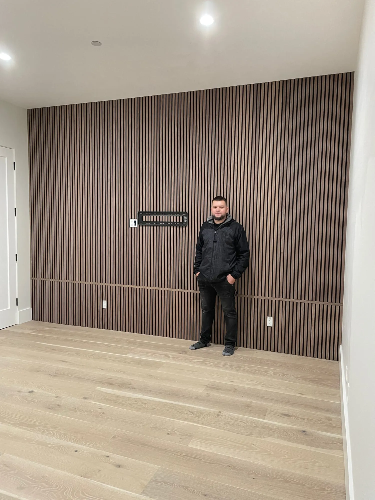 Wood Slat Feature Wall by PrimeSpec Construction — photo 1 of 1